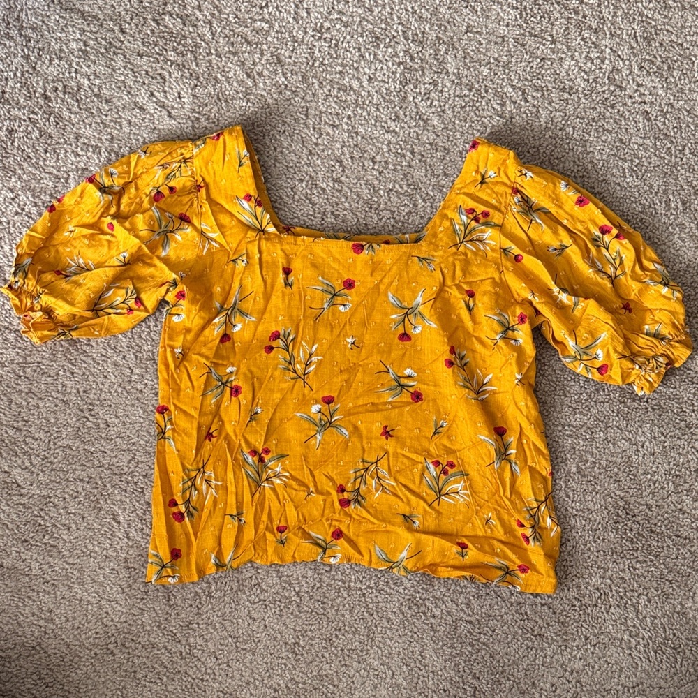 Floral Yellow Women's Top